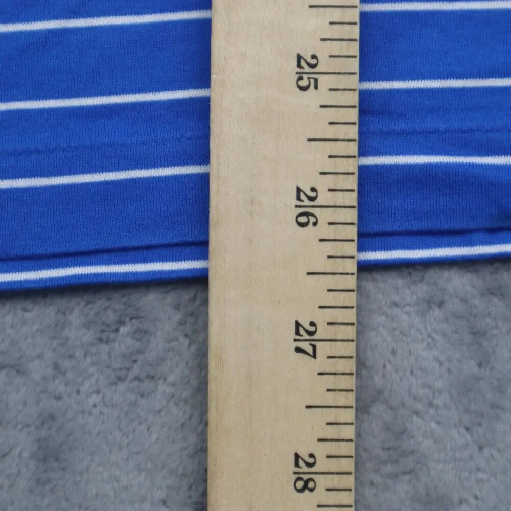 Polo Shirt Mens XL Blue Striped Ralph Lauren Moisture Management Pima Rugby Golf